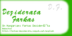 deziderata farkas business card